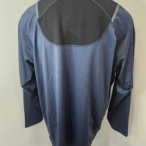 Men's Size XXL Spyder Active Long Sleeve Shirt 4 Way Stretch Reflective Blue - Picture 4 of 6